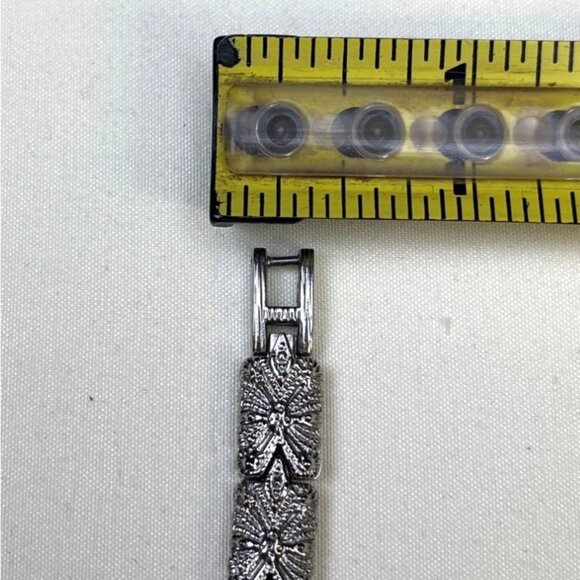 Vintage Ashley Fields Women's Silver Medal Link Watch SKU 5372 - Picture 6 of 7